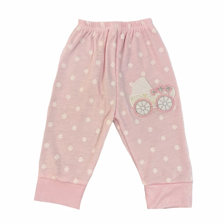 شلوار نوزادی کالسکه صورتی