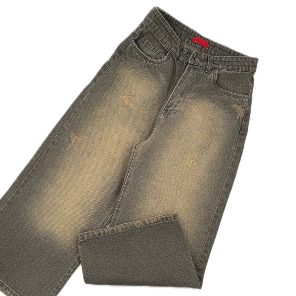 شلوار جین زنانه واید سنگ شور