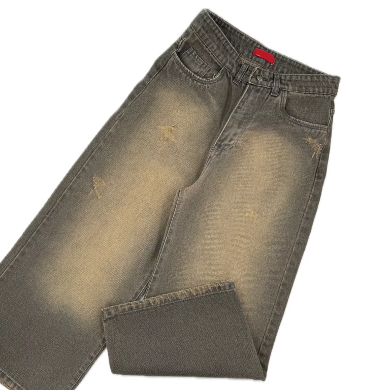 شلوار جین زنانه واید سنگ شور