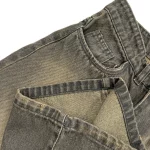 شلوار جین زنانه واید سنگ شور | کد 504540 - Image 3