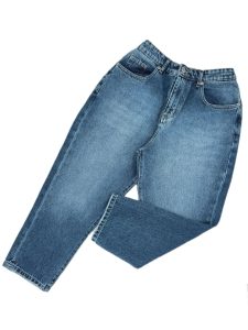 شلوار جین زنانه مام استایل ابی تیره