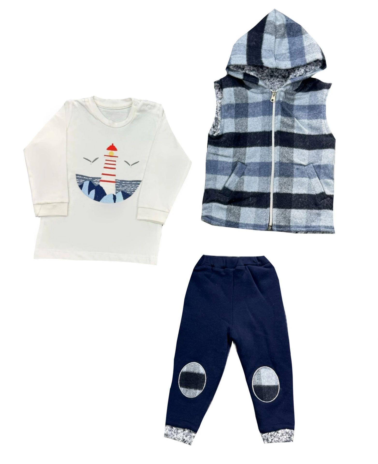 ست سه تیکه پسرانه جلیقه شلوار