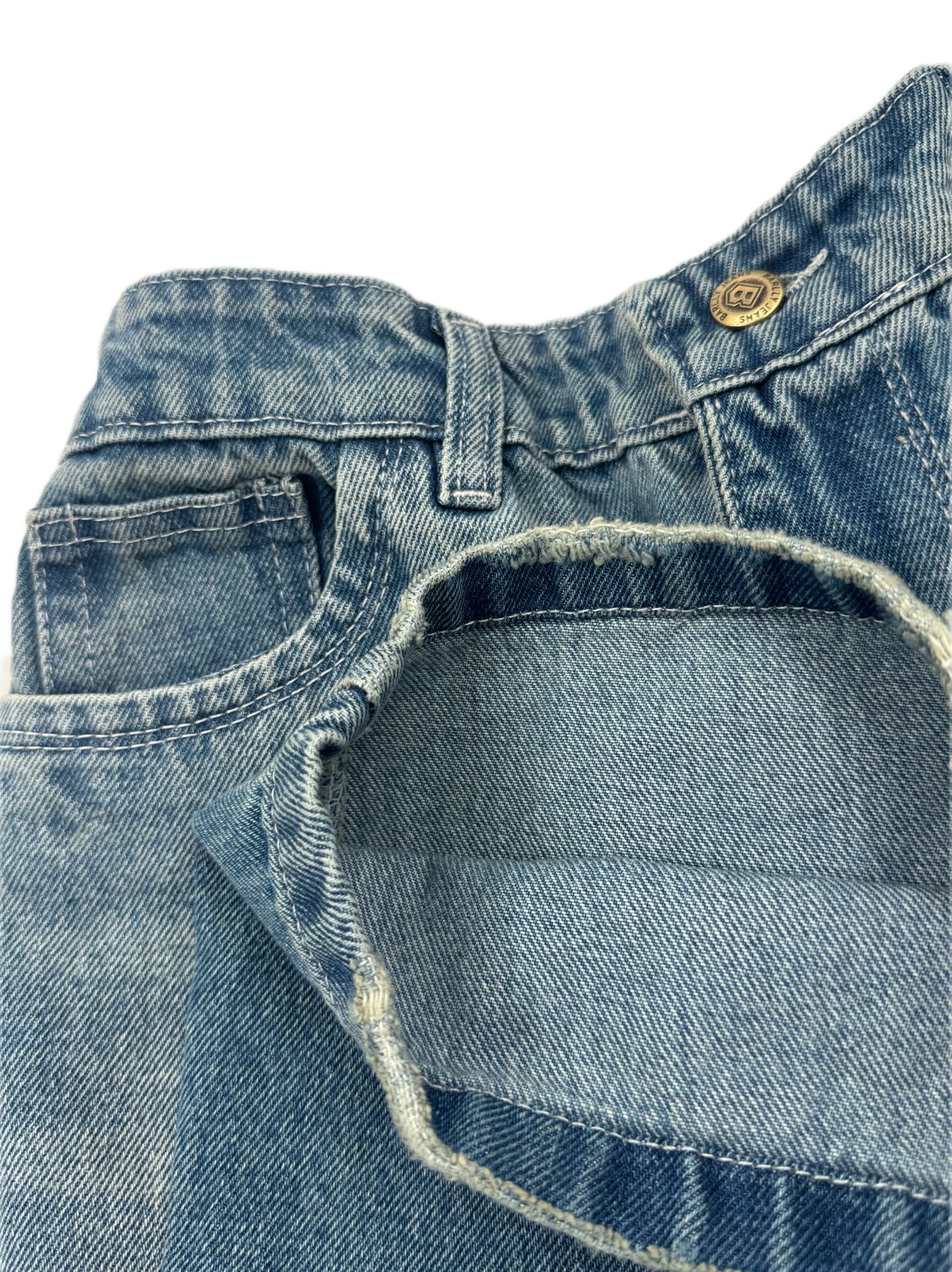 شلوار نیم بگ ابی سنگشور | 505240 - Image 3