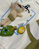 ست اسپرت سفید و سبز | کد189801 - Image 2