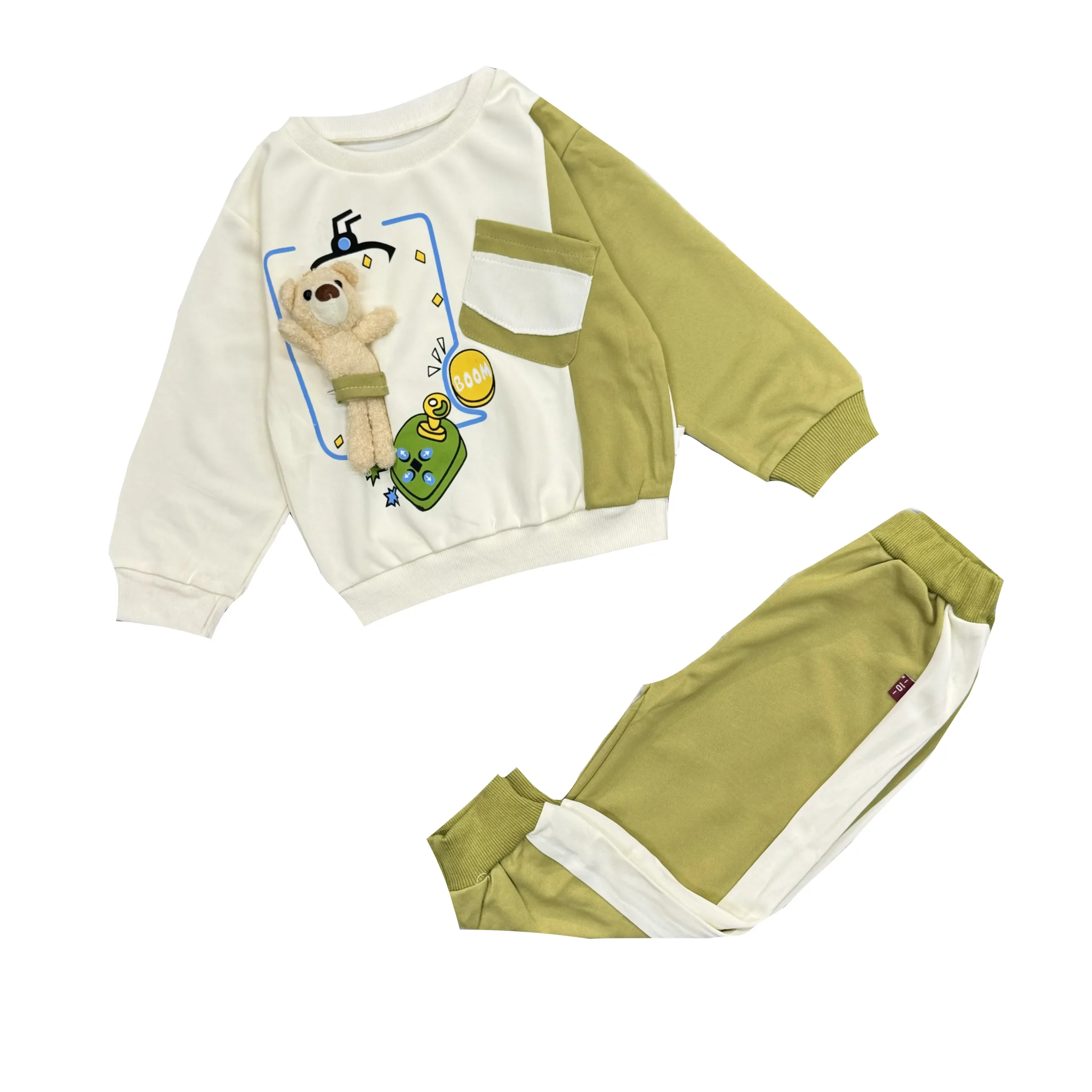 ست اسپرت سفید و سبز