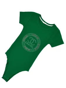 بادی زنانه نیم‌استین سبز