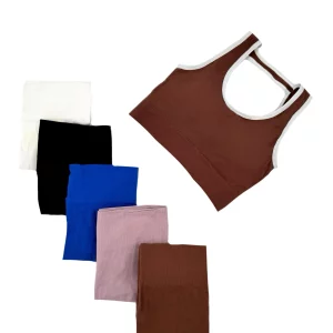 ست نیم‌تنه و شورتک ورزشی زنانه