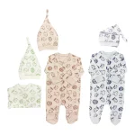 ست سرهمی و کلاه نوزادی