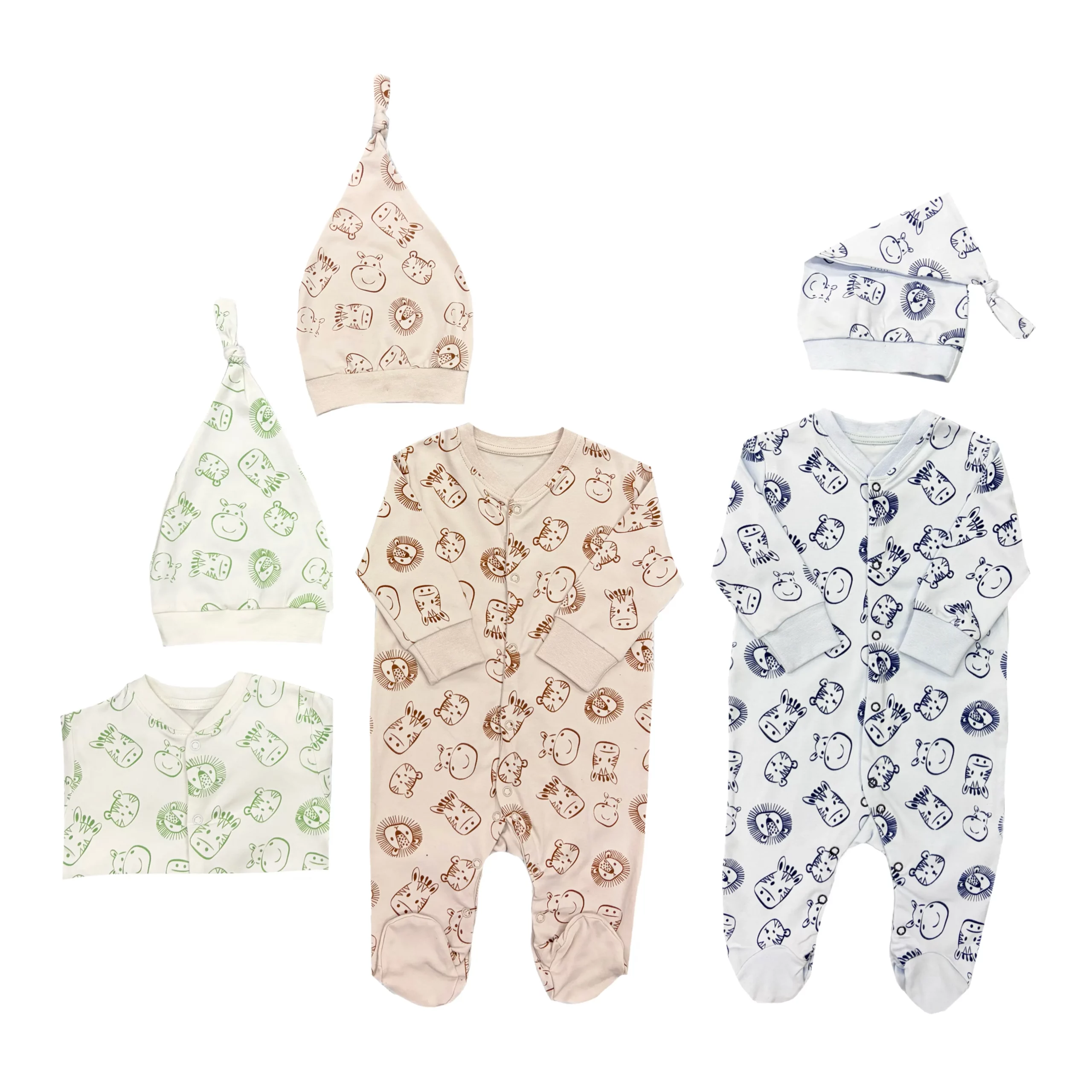 ست سرهمی و کلاه نوزادی