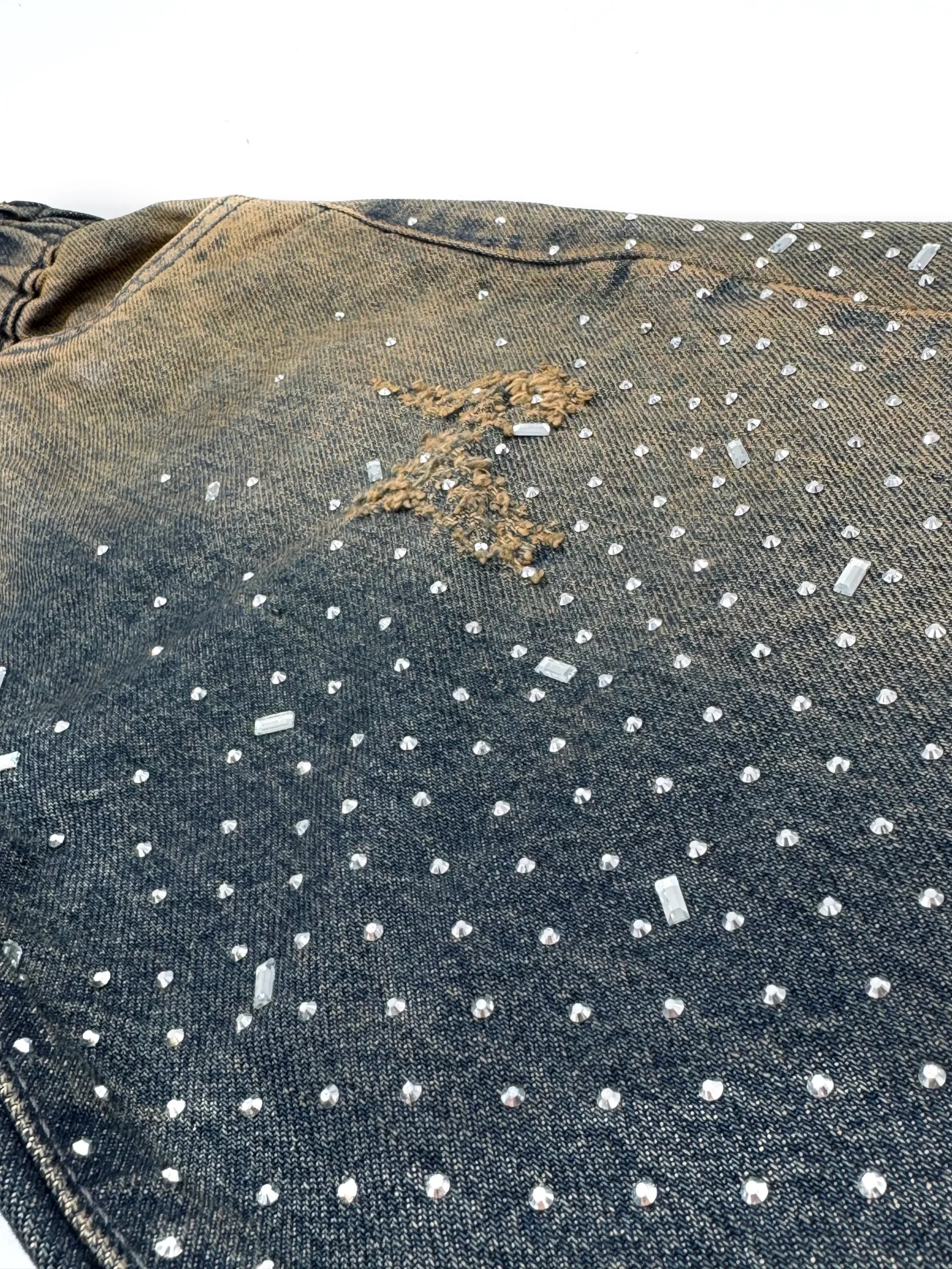 شلوار جين بچگانه شافل بگ نگینی | كد8380 (ارسال رايگان) - Image 3