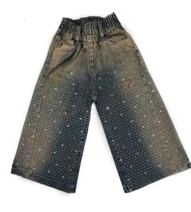 شلوار جين بچگانه شافل بگ نگینی