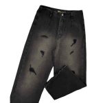 شلوار جین زنانه واید لگ زاپدار