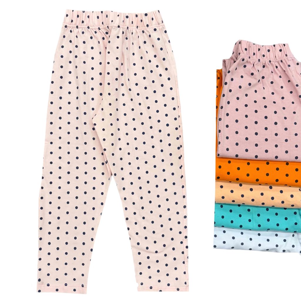 شلوار بچگانه راحتی خال خالی