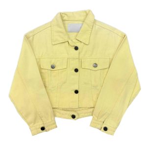 کراپ کت بچگانه لیمویی کتان