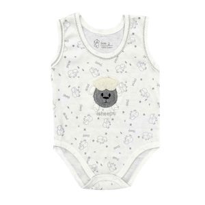 بادی نوزادی زیر دکمه ای طرح بره