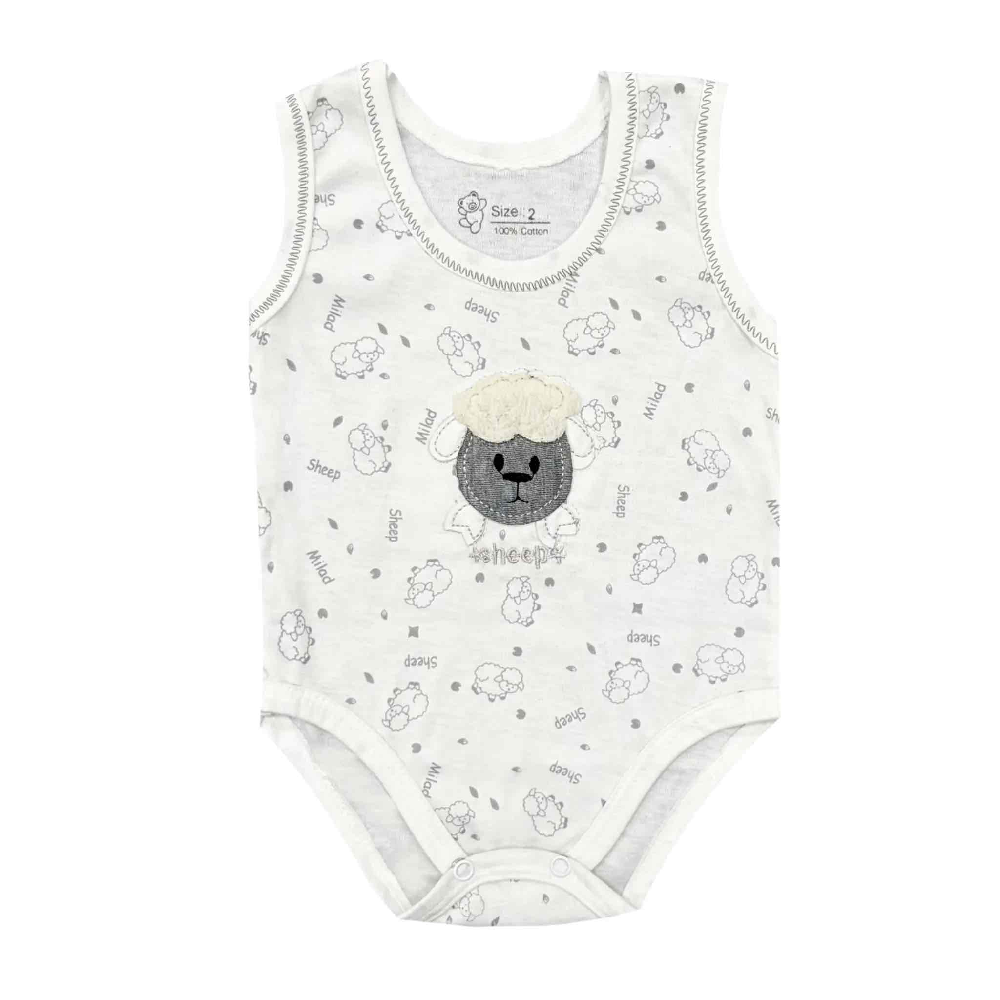 بادی نوزادی زیر دکمه‌ای طرح بره