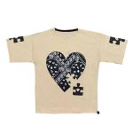 تیشرت دخترانه گت دار طرح پازل