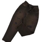 شلوار جین زنانه مام استایل ذغالی