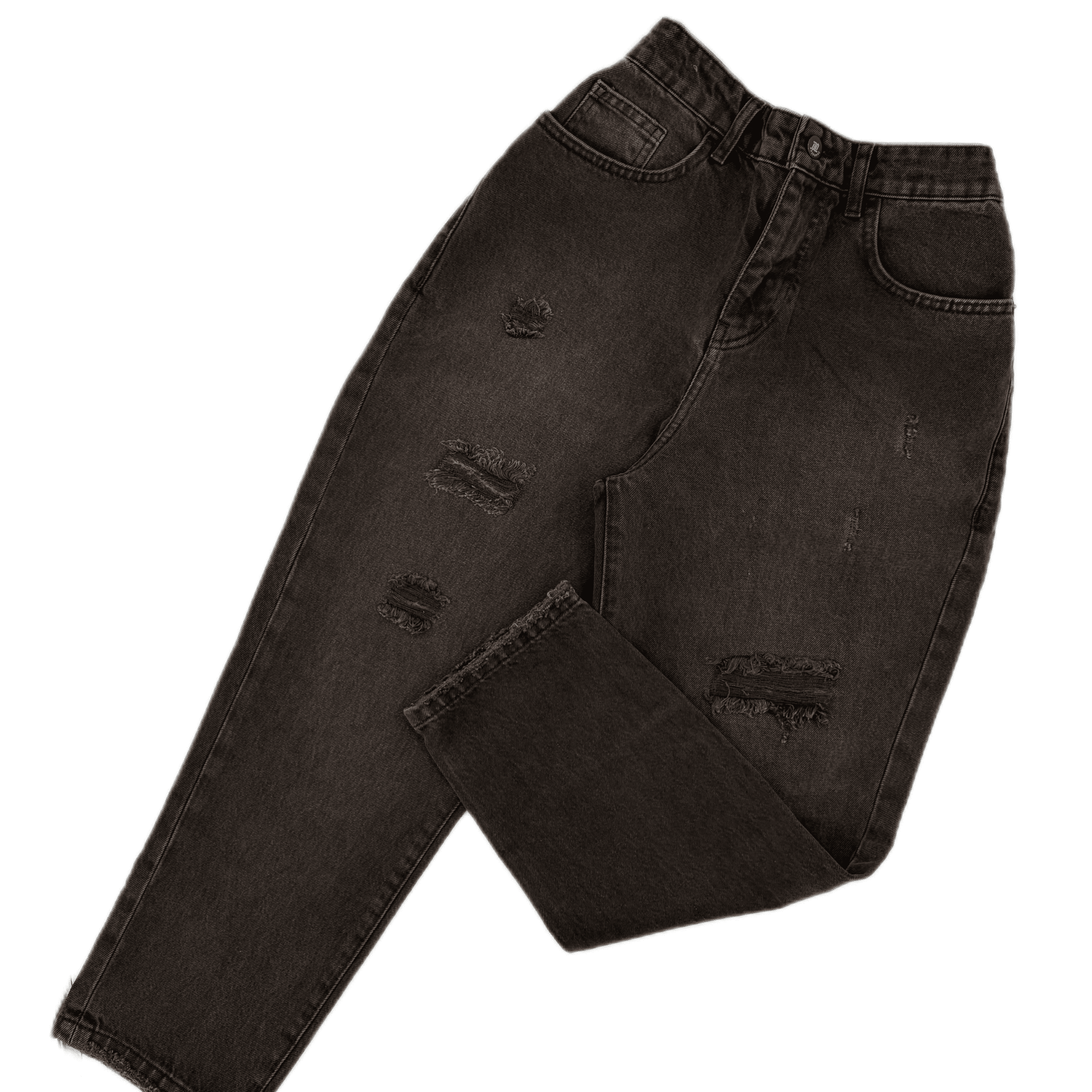 شلوار جین زنانه مام استایل ذغالی