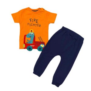 ست تیشرت و شلوار نوزادی دایناسور