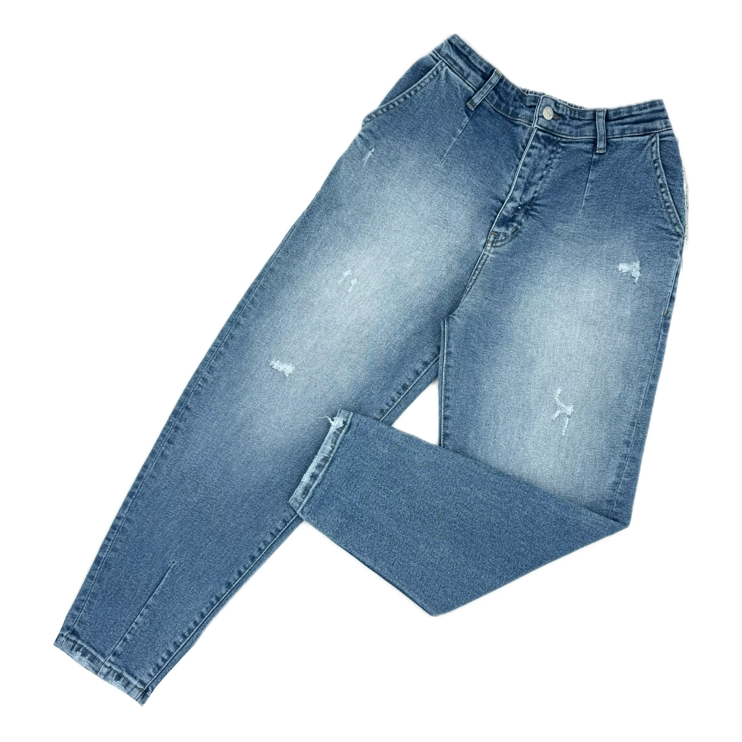 شلوار جين زنانه مام فيت كمر كش