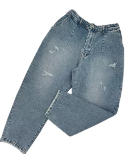 شلوار جين زنانه مام استايل زاپدار