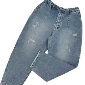 شلوار جين زنانه مام استايل زاپدار