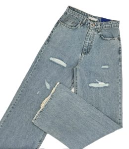 شلوار جین زنانه بگ زاپ دار