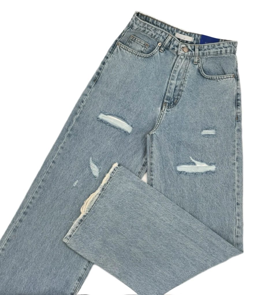 شلوار جین زنانه بگ زاپ دار