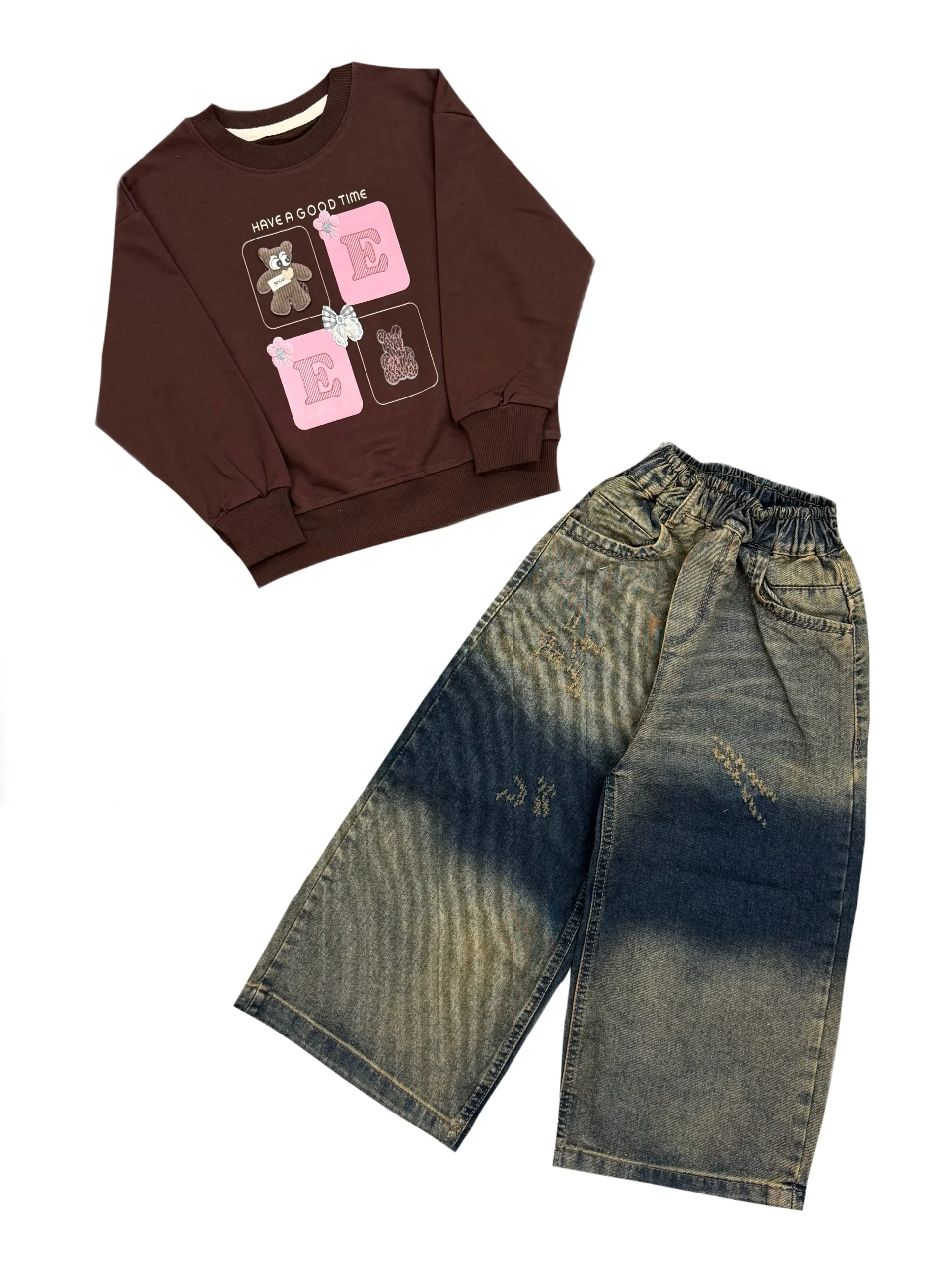 ست دورس و شلوار جين بچگانه | كد 107102 ( ارسال رایگان ) - Image 2