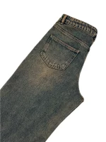 شلوار جين زنانه نيم بگ سنگشور پارچه ال وي ترك | کد 126730 - Image 2