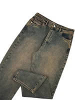 شلوار جين زنانه نيم بگ سنگشور پارچه ال وي ترك