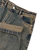 شلوار جين زنانه نيم بگ سنگشور پارچه ال وي ترك | کد 126730 - Image 3