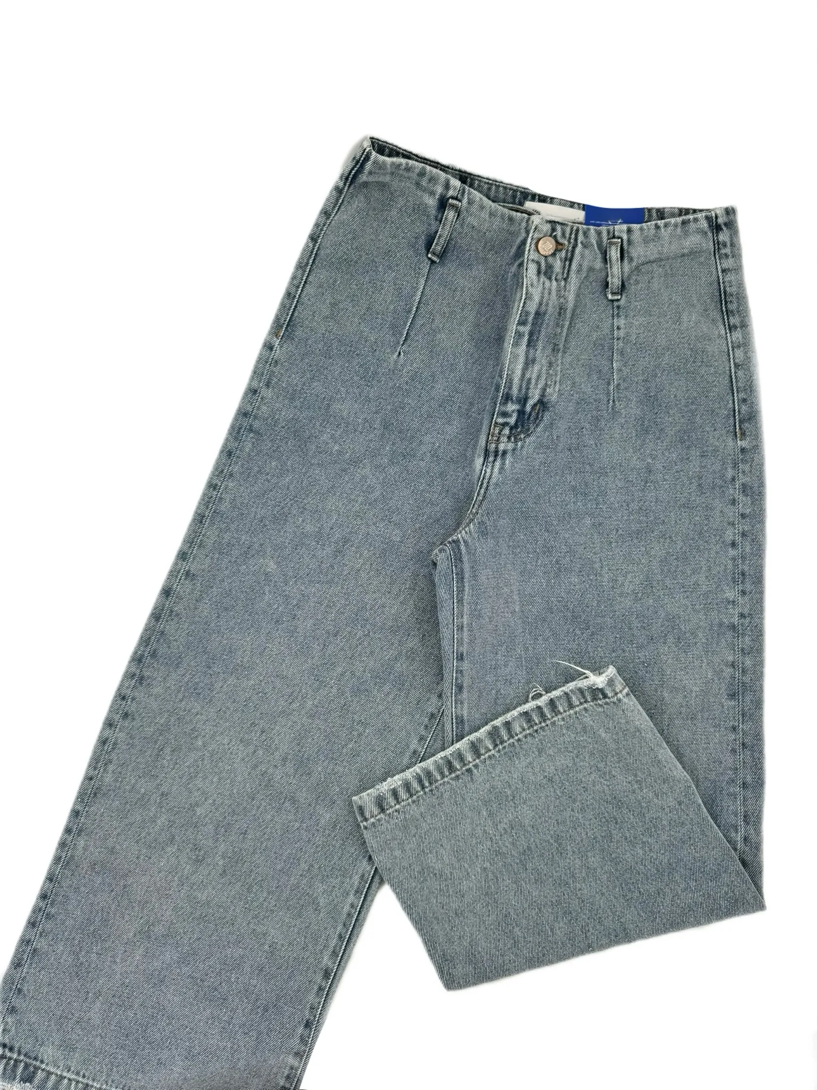 شلوار جین زنانه واید لگ پارچه ال وی ترک