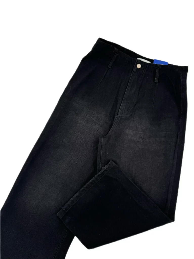 شلوار جين وايد لگ زنانه پارچه ال وی ترک