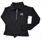 بلوز زنانه نیم زیپ میو میو