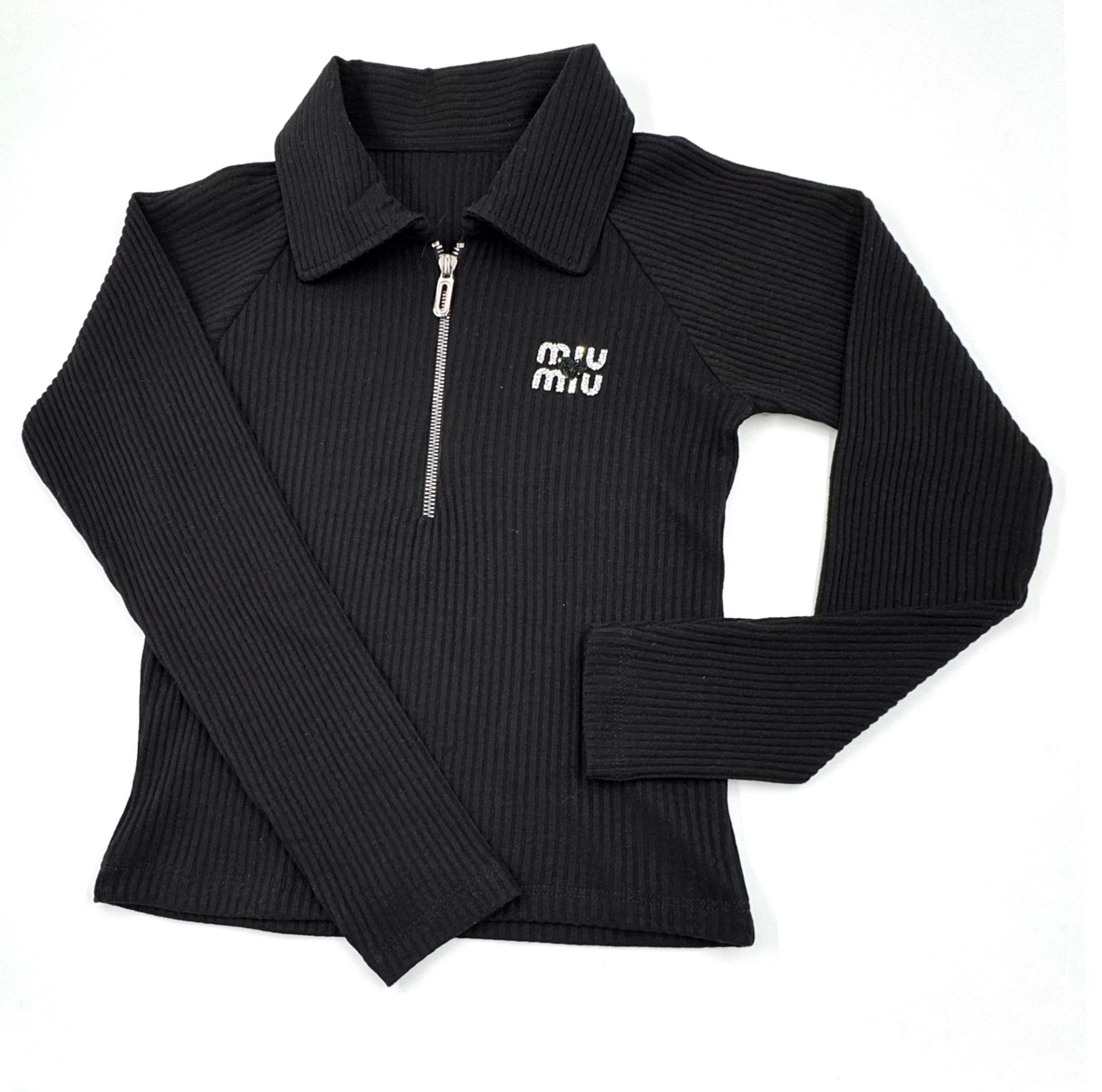 بلوز زنانه نیم زیپ میو میو