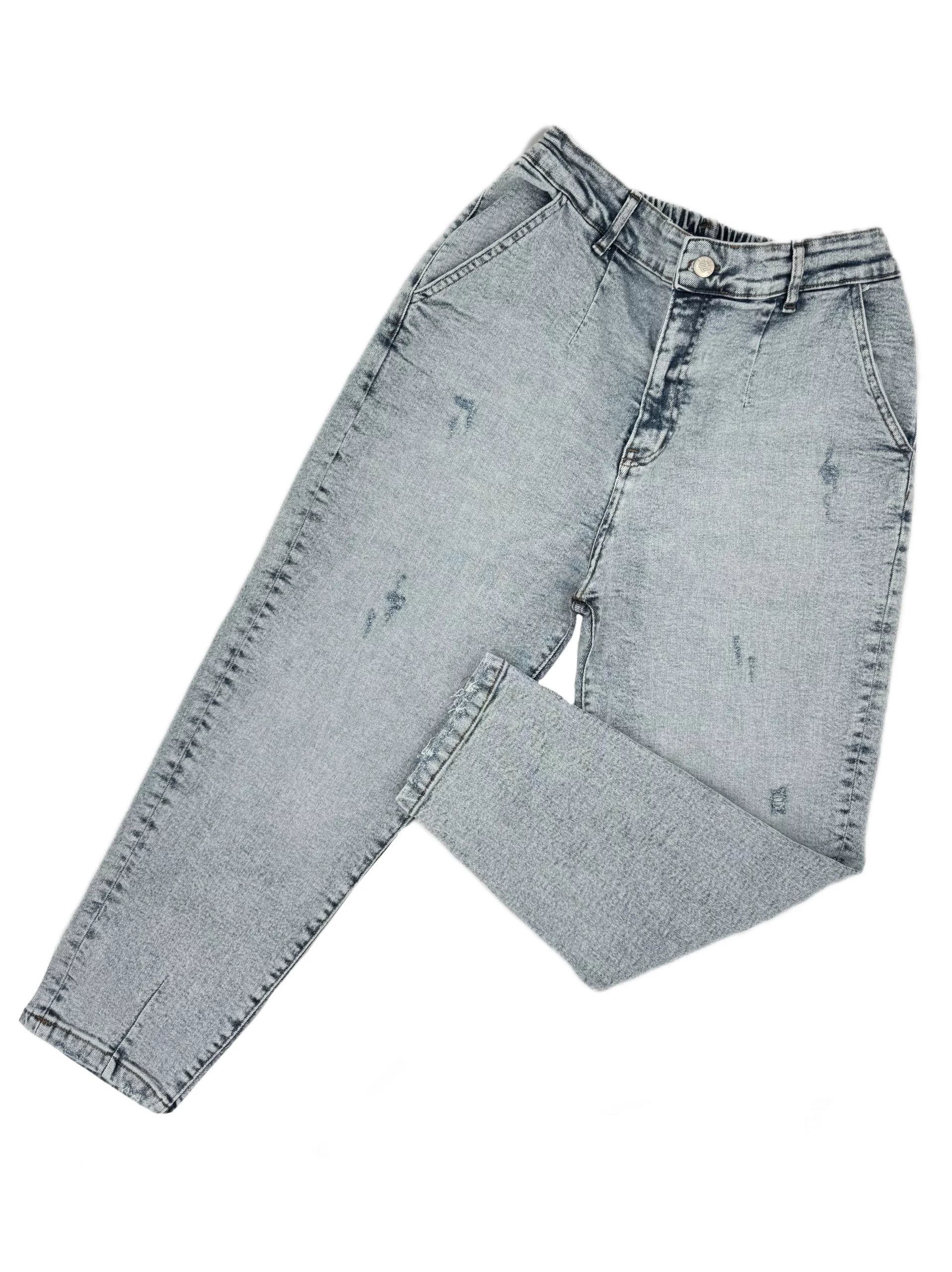 شلوار جين زنانه مام فيت يخي