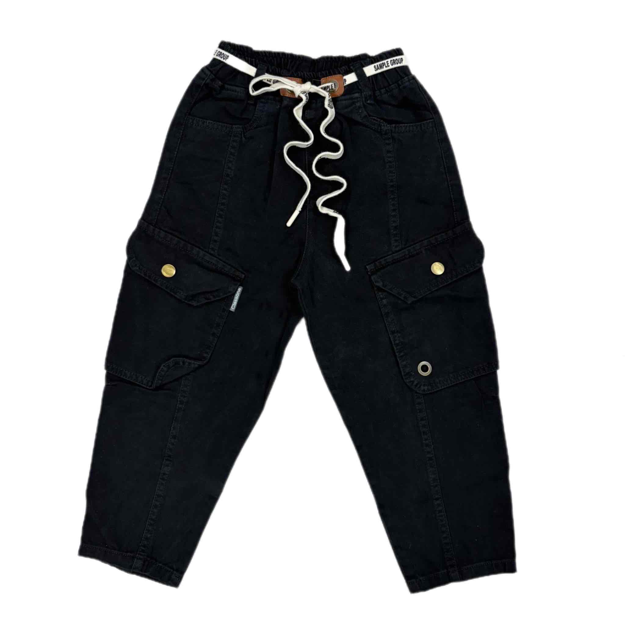 شلوار کارگو پسرانه کتان