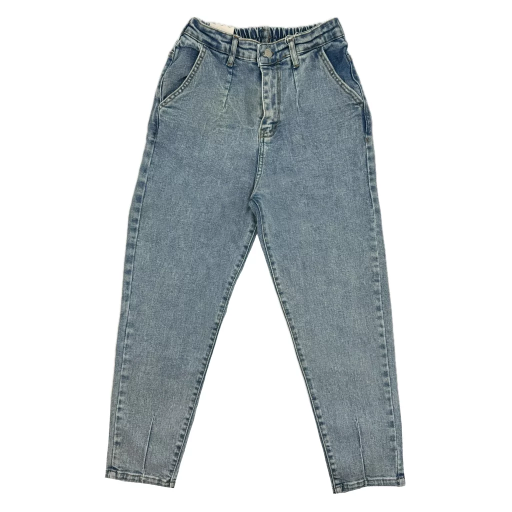 شلوار جین زنانه مام فیت یخی