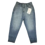 شلوار جین زنانه مدل مام فیت سنگشور