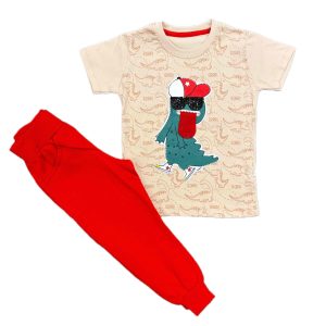 ست تیشرت شلوار پسرانه تمساح