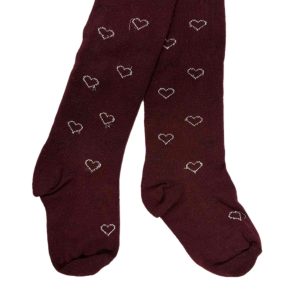 جوراب شلواری دخترانه زرشکی