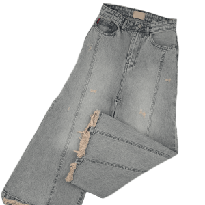 شلوار جین زنانه شافل واید یخی