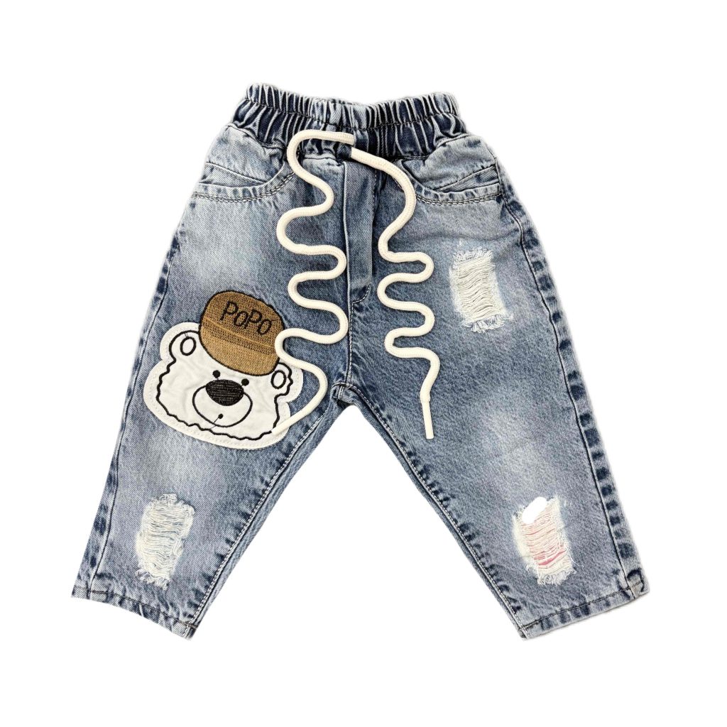 شلوار جین پسرانه زاپدار popo