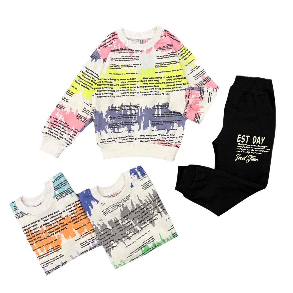 ست دورس شلوار پسرانه آبرنگی