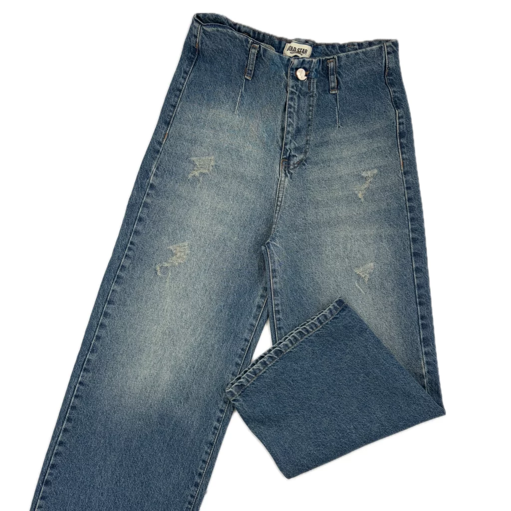 شلوار جین زنانه واید سنگشور زاپدار