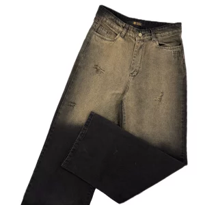 شلوار جین زنانه بگ سنگشور ذغالی