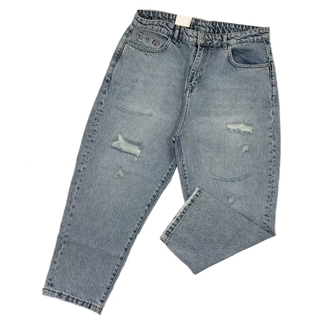 شلوار جین زنانه مام استایل زاپ دار