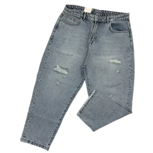 شلوار جین زنانه مام استایل زاپ دار